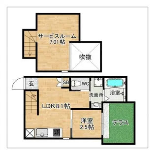 DreamStageCanal和白(カナル)【202号室】の間取り