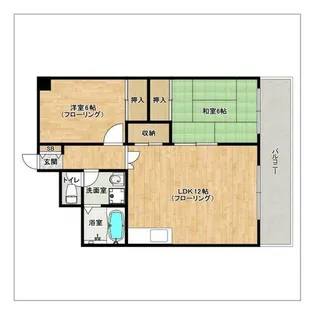シャトレ南公園弐番館【4階】の間取り