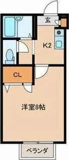 アネックス西新【1階】の間取り