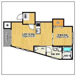 カトレア天神【1階】の間取り