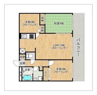 プラムハイツ2【102号室】の間取り