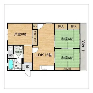 グリンハイツ大野【2階】の間取り
