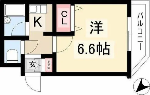 プロクシィスクエア安田通【4階】の間取り