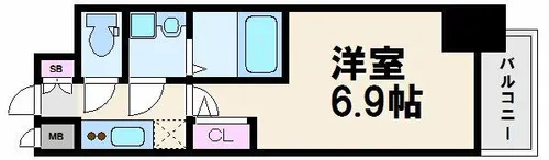 サムティ天王寺EAST【8階】の間取り