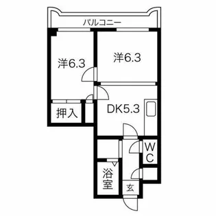 ティアラ手稲本町【1101号室】の間取り