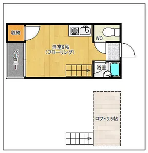 ソフィ21グリーンハイツ紫苑【102号室】の間取り