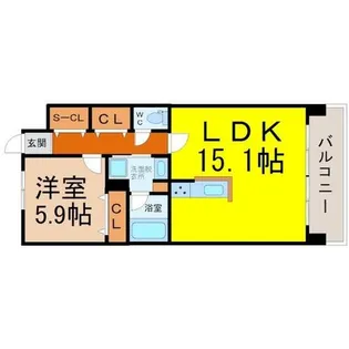 ラトゥール代官町EAST【14階】の間取り