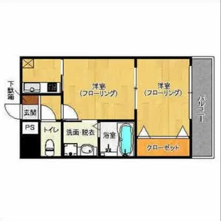 レジディア天神【9階】の間取り