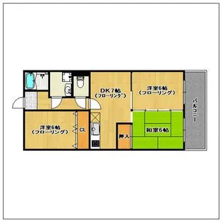 西原コーポ【102号室】の間取り