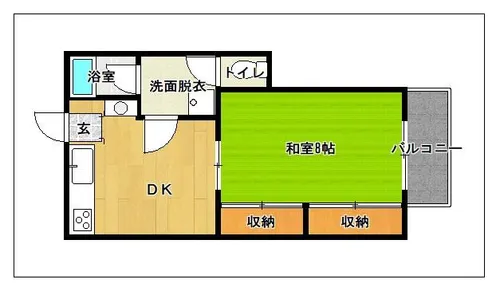 第1タイガービル【102号室】の間取り
