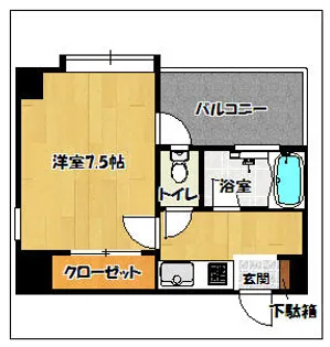 Kステーションプラザ姪浜【703号室】の間取り