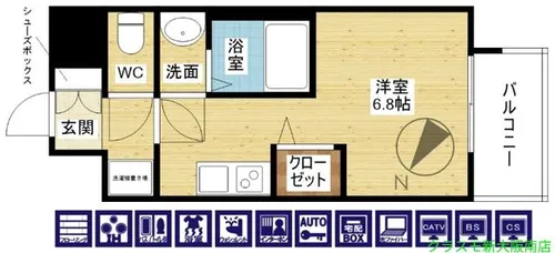 セレニテ十三ミラク【3階】の間取り