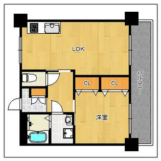 セレス駅南【416号室】の間取り