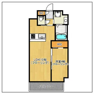 サリナス大名弐番館【7階】の間取り