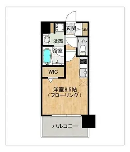 ブランシエスタ千早RJR【8階】の間取り