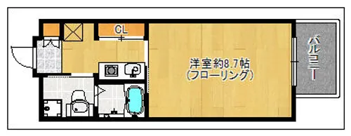 サヴォイオーサーズプレイス【5階】の間取り