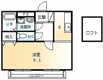 エーレ ルミエール【202号室】の間取り