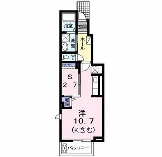 J・サクレ葛原Ⅰ【1階】の間取り