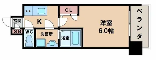 エスリード天王寺町北【10階】の間取り