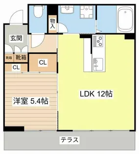 ボヌール ヴィラージェ【0103号室】の間取り