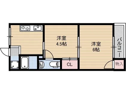 千里丘マンション【301号室】の間取り