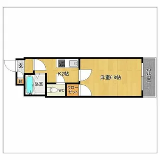 マンションキャッスル【213号室】の間取り