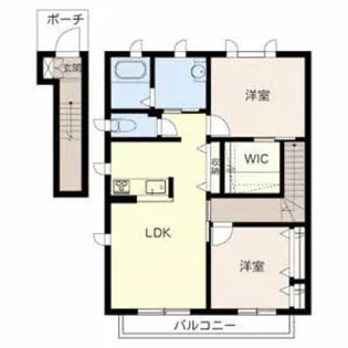 エミマリー川西台【2階】の間取り