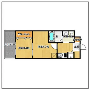 F・PARC西新【801号室】の間取り