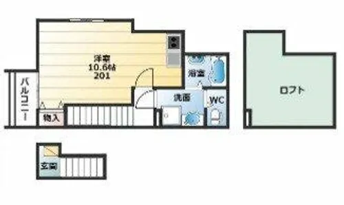 あんしん+土師町08+1016【2階】の間取り