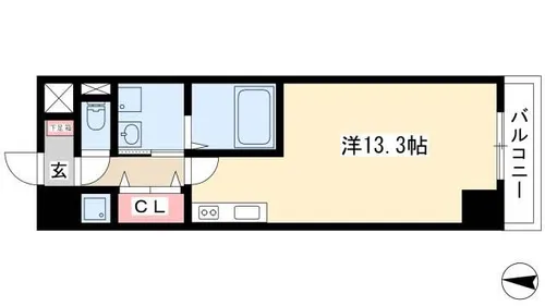 マリオン千種【7階】の間取り
