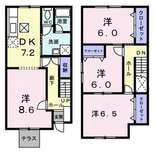 シャルマン メゾン【1階】の間取り