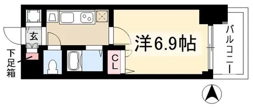 プレサンスSAKAEリバースタイル【1007号室】の間取り