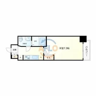 エグゼ大阪DOME CITYグレイス【15階】の間取り