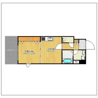 スタンドリバー天神南【2階】の間取り