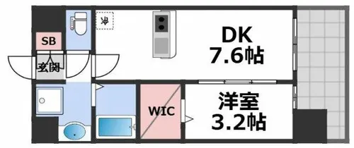 プレサンス東淀川駅前プローシェ【4階】の間取り