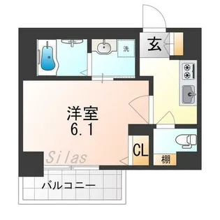 大阪府豊中市小曽根4丁目【マンション】の間取り