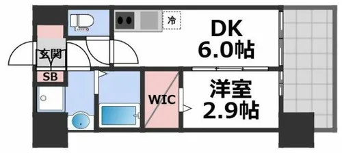 プレサンス東淀川駅前プローシェ【8階】の間取り