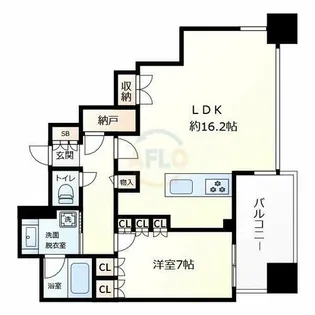 梅田ガーデンレジデンス【38階】の間取り