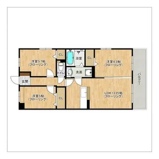 ブレナム桜並木【401号室】の間取り