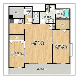 エンクレスト博多駅南GRACE【13階】の間取り