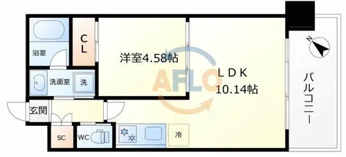 プレジオ阿波座【2階】の間取り