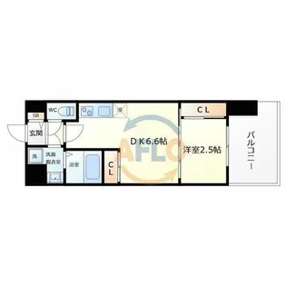 セレニテ阿波座ミラク【2階】の間取り