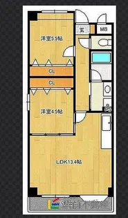 アルカディア新宮【302号室】の間取り