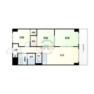 リブラン新北野【3階】の間取り