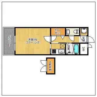 エステートモア天神スタジオ【3階】の間取り