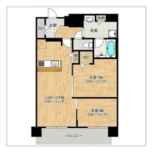 グランデール博多【805号室】の間取り