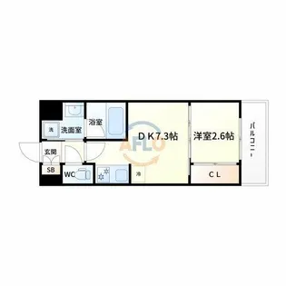 コンフォリア・リヴ淡路【6階】の間取り