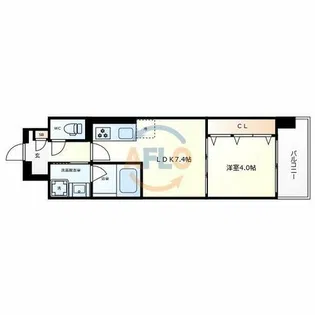 エグゼ難波ザ ゲート【2階】の間取り