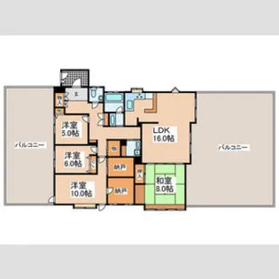 サウスベイヴィラ【7階】の間取り