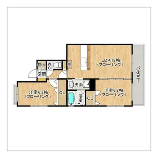 ルミエール天拝【101号室】の間取り